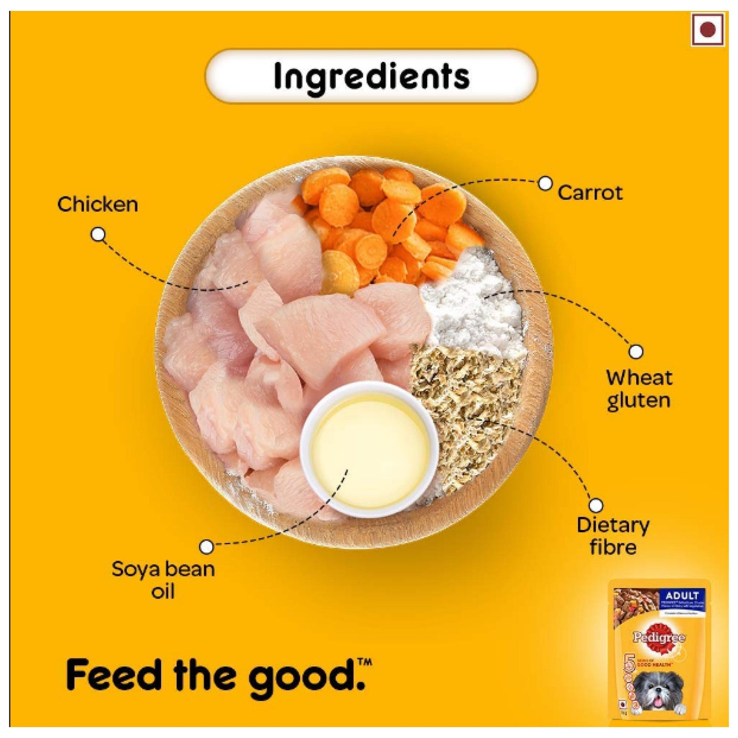 Pedigree Grilled Liver Chunks Flavour in Gravy with Vegetables Dog Food, 70g Pouch x 10no's