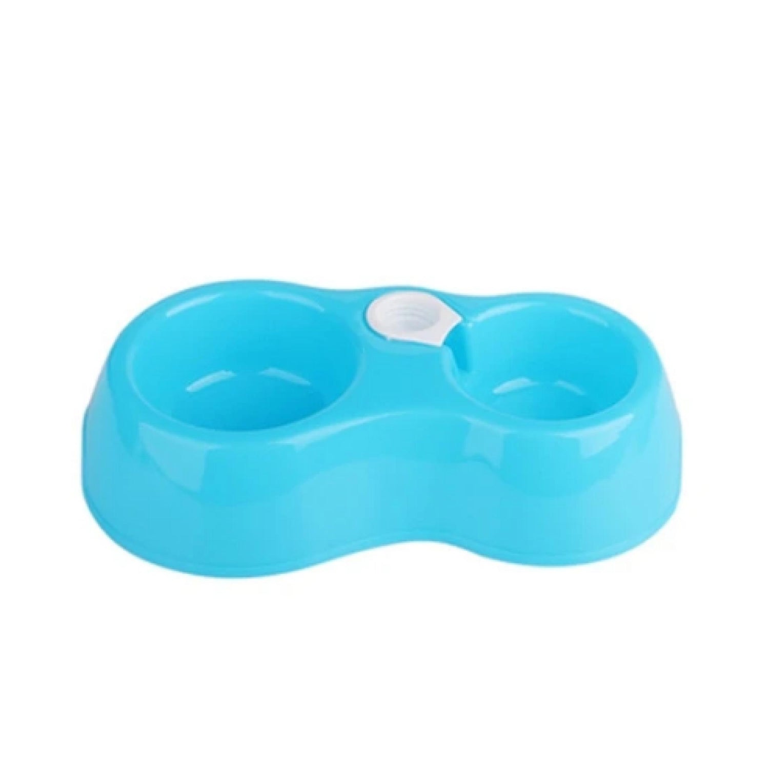 Dual Bowl For Cats And Dogs With Water Bottle Attachment