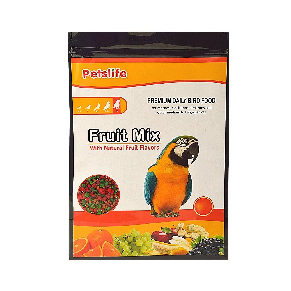 Petslife Fruit Bix Bird Food For Medium to Large Birds - 1kg