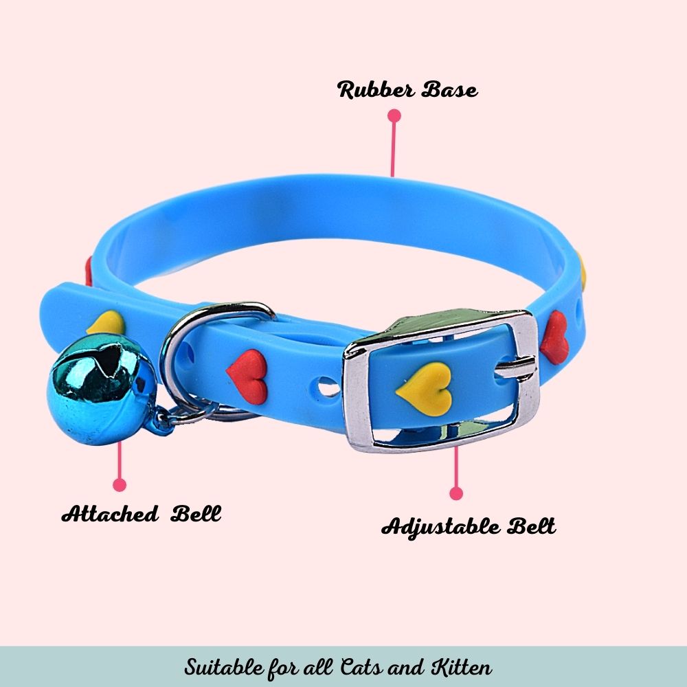 "You are My Heart" Cat Collar - Blue