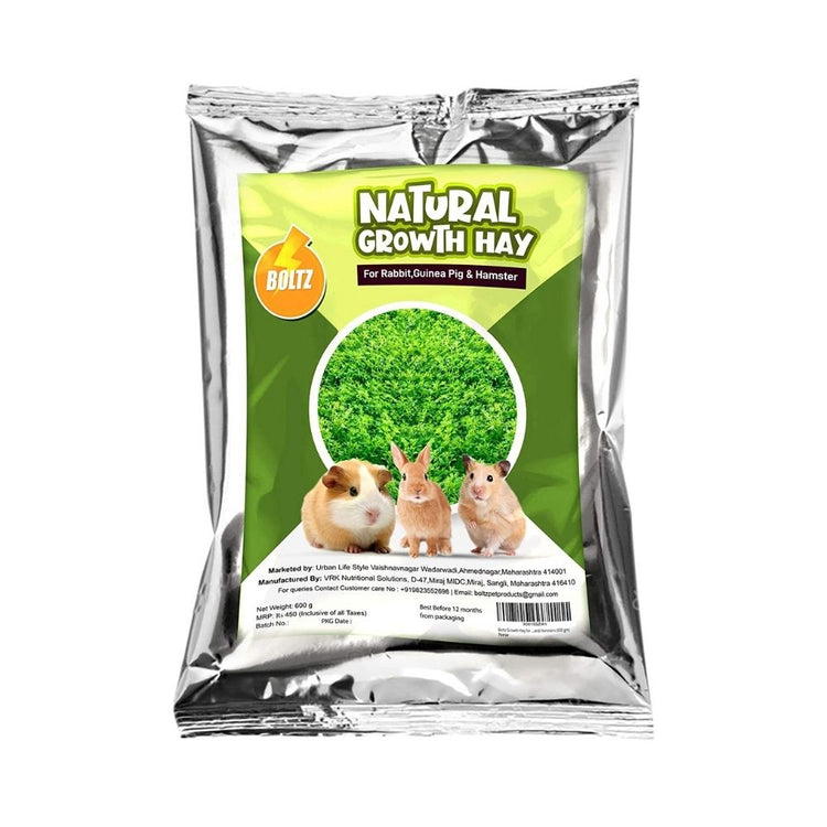 Growth Hay for Rabbits, Guinea Pigs and Hamsters - 600gms