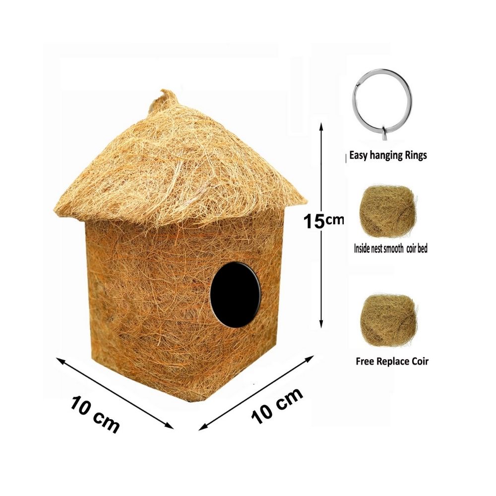 Eco-Friendly "The Oasis" Coir Straw Bird Nest
