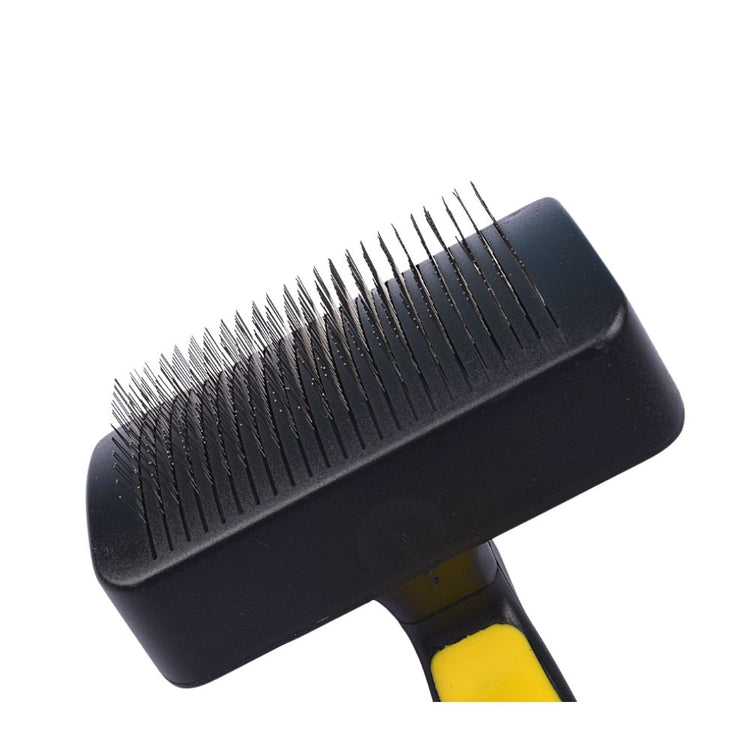 Poochles Self Cleaning Slicker Brush With Leaver For Dogs And Cats- Large