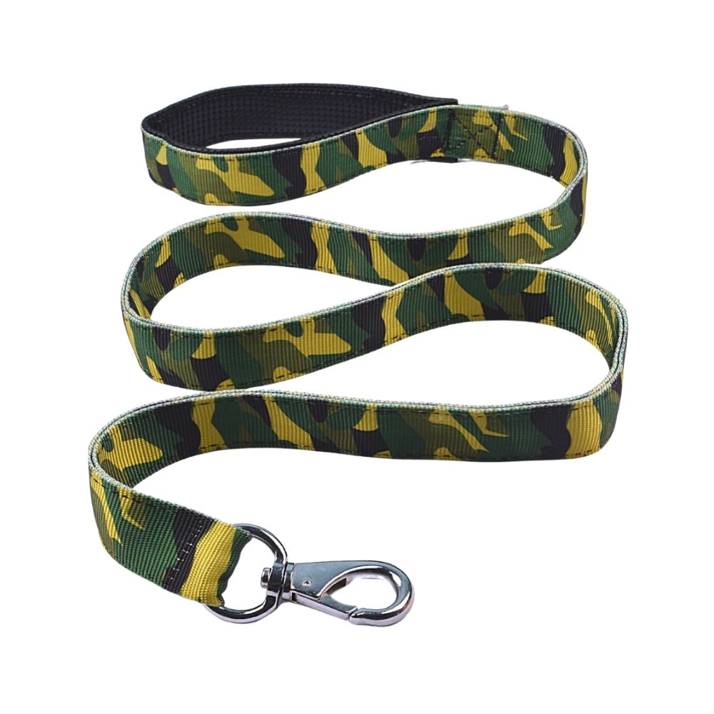 Camouflage Padded Dog Collar & Leash Set