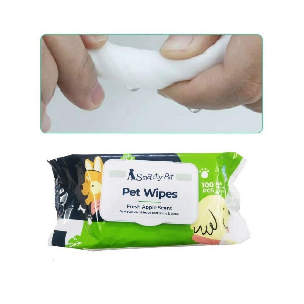 Smarty Pet Wet Body Wipes For All Pets - 100 sheets