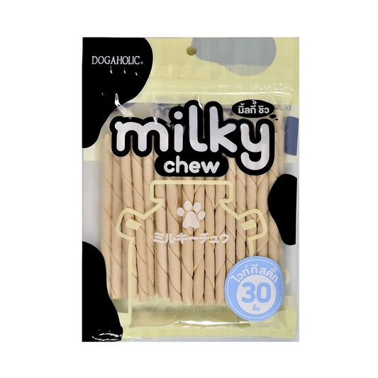 Dogaholic Milky Chew Stick Dog Chew Treats-30 Pieces