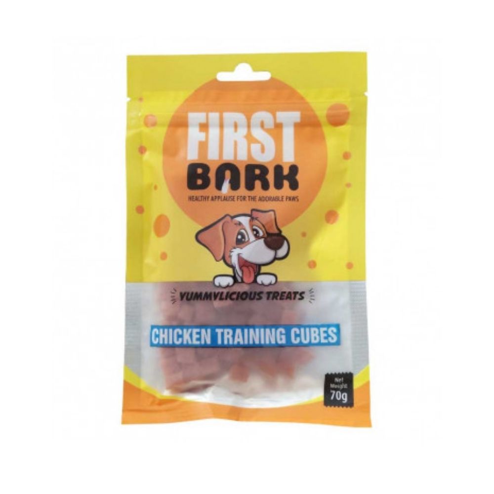 First Bark Chicken Training Cubes Dog Treats Pack of 2