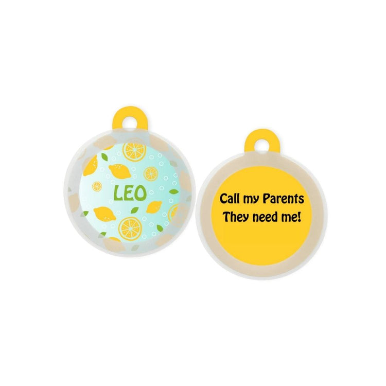 Taggie Summer Special Customized Dog Tag For Breeds - Lemon Water