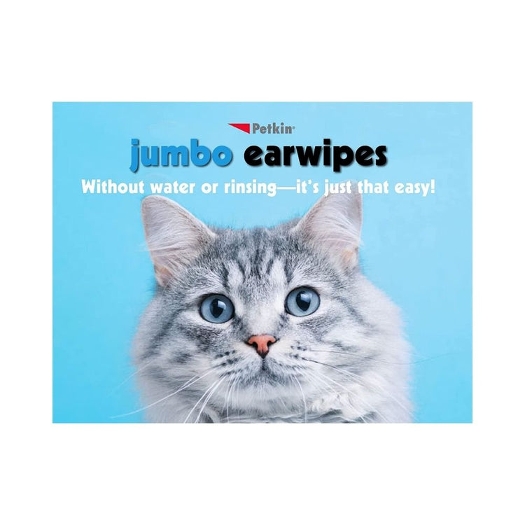 Petkin Jumbo Earwipes For Both Dogs And Cats - 40 Wipes