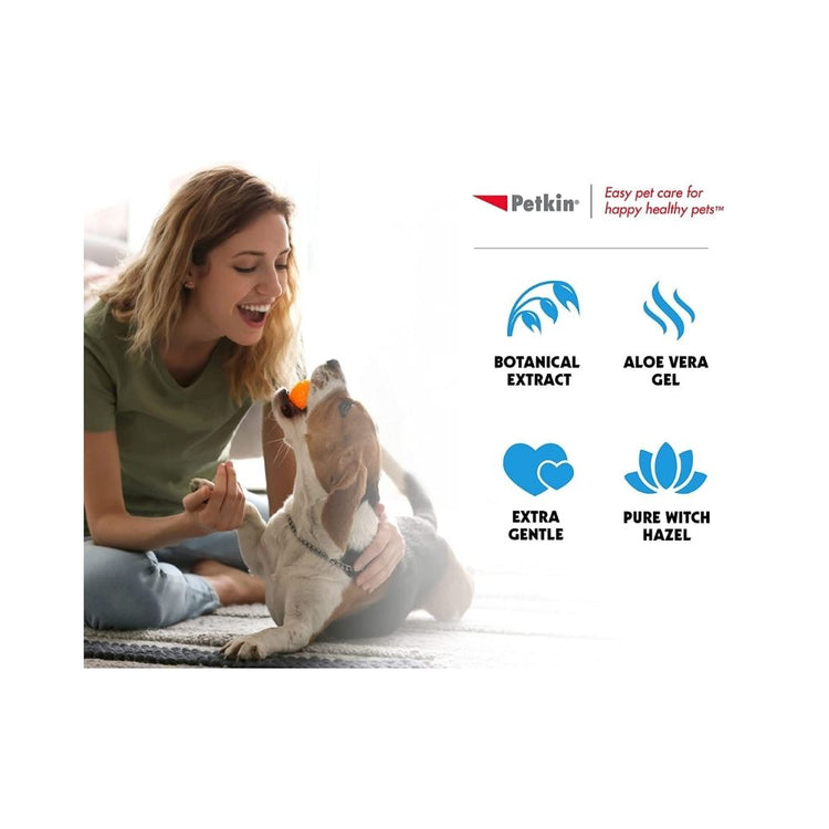 Petkin Jumbo Earwipes For Both Dogs And Cats - 40 Wipes