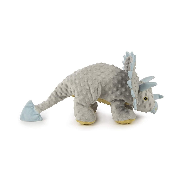 GoDog Chew Squeaker Plush Dog Toy - Frills Dino(Large)