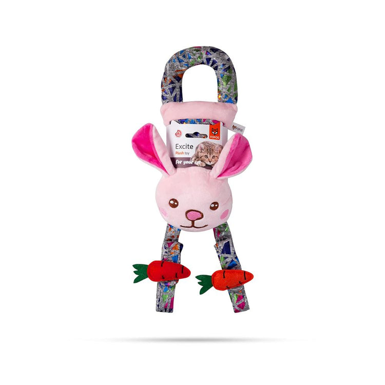 FOFOS Door Hanger Rabbit Toy for Cats - Pink