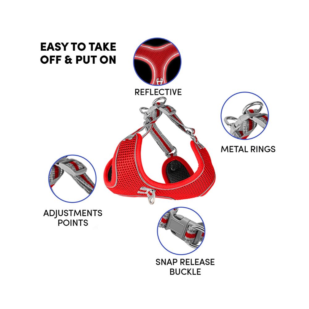 Whoof Whoof Mesh Padded Harness For All Dogs