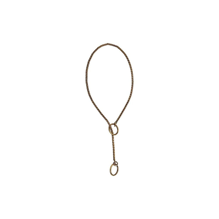 Kennel Bronze Snake Thin Dog Choke Chain - 26 " Length