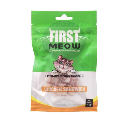 First Meow Chicken Sandwich Cat Treats x 2 Nos