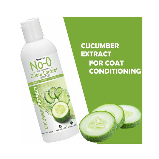 No-0 Odour Control Shampoo For Dogs And Cats Cucumber- 500ml