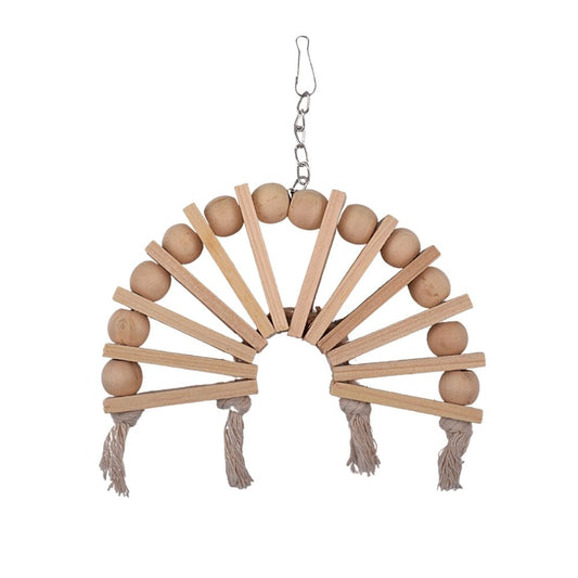 'Swing The Way" Wood Bird Toy For All Birds