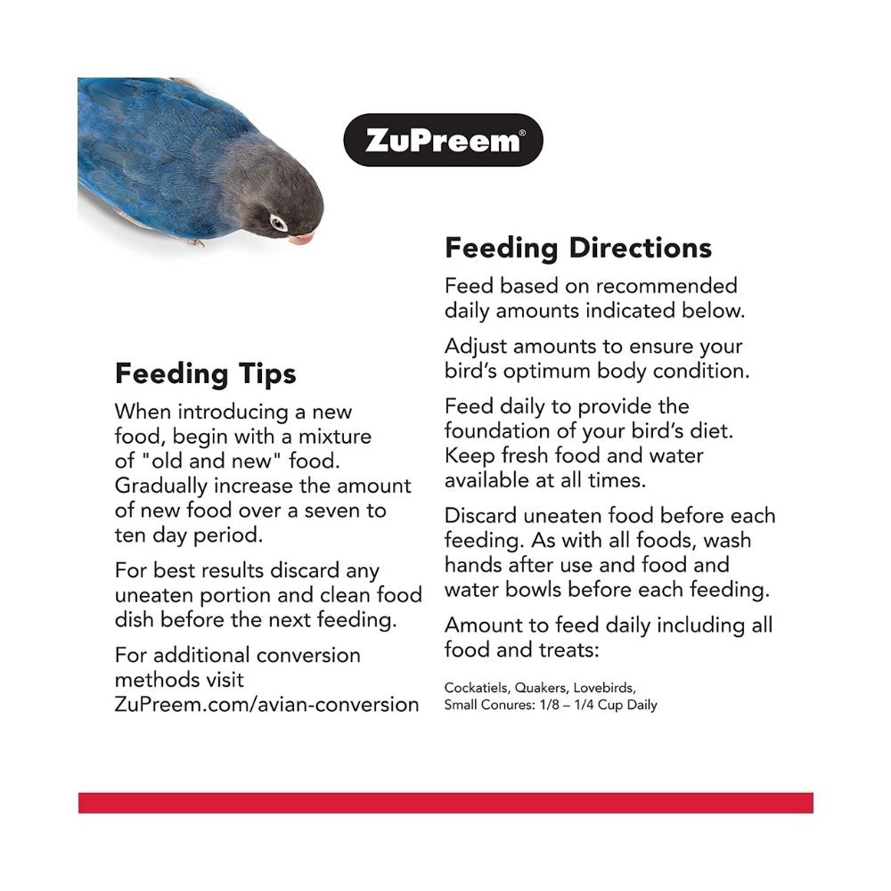 Zupreem Fruit Blend With Natural Blend Bird Food For Medium Sized Birds