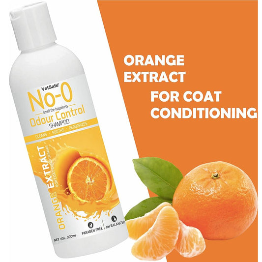 No-0 Odour Control Shampoo For Dogs And Cats Orange - 500ml
