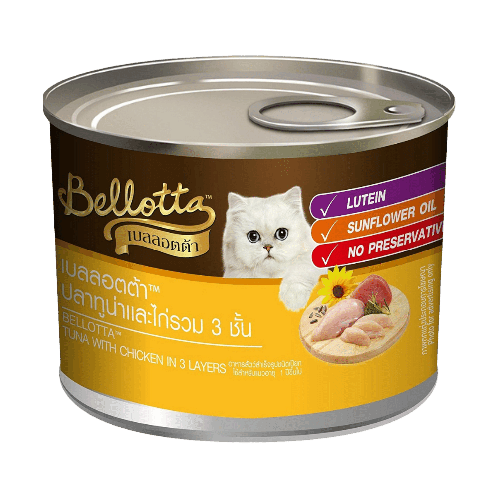 Bellotta Tuna with Chicken in 3 Layers Cat Food, 185g x 3