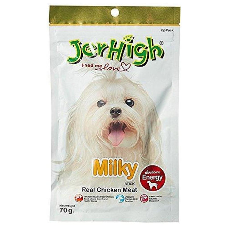 JerHigh Milky Stick With Real Chicken Flavour Dog Treat 70 Gm