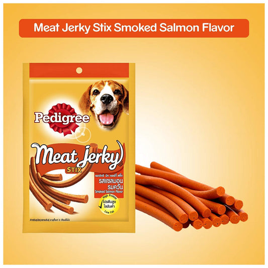 Pedigree Care and Treats Adult Meat Jerky Stix Smoked Salmon Chew Treats 60gm x 2no's