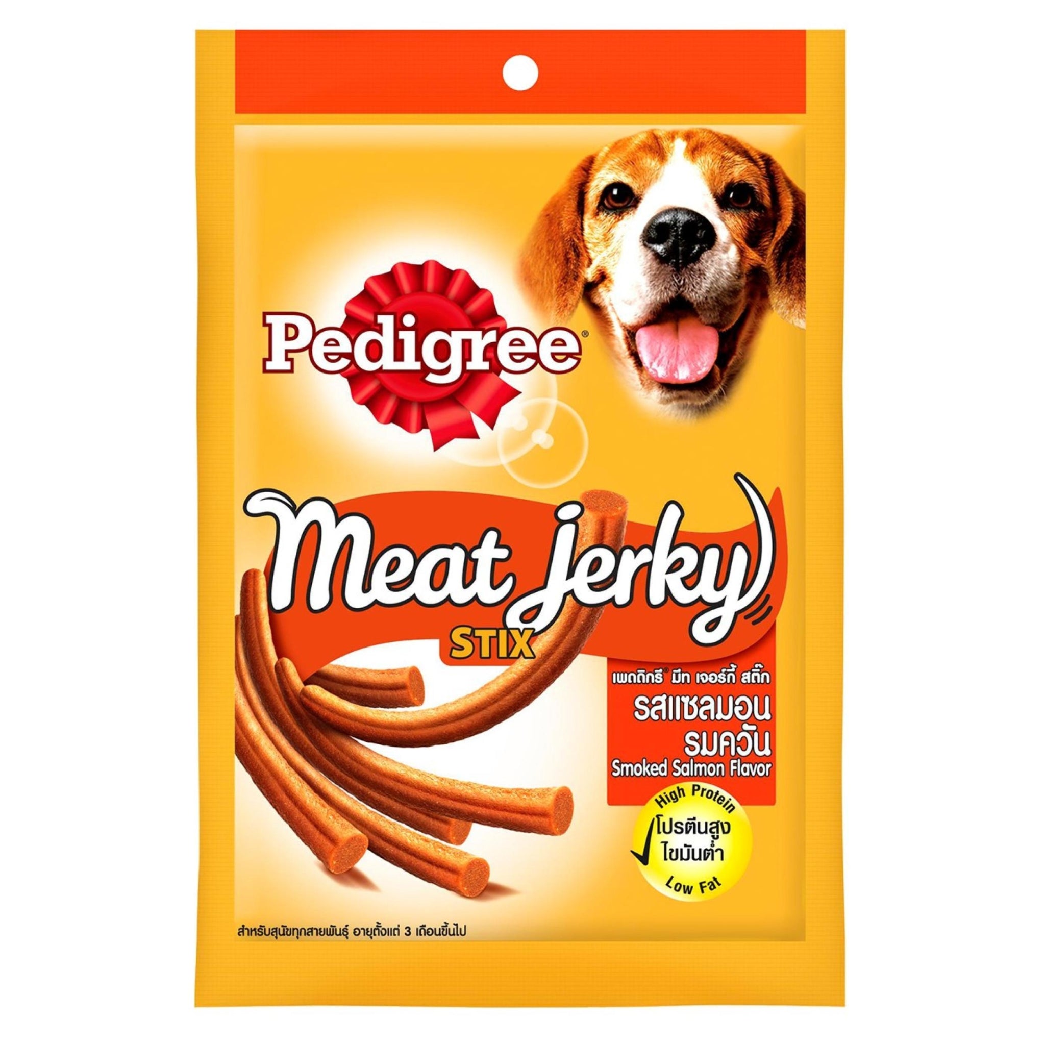 Pedigree Care and Treats Adult Meat Jerky Stix Smoked Salmon Chew Treats 60gm x 2no's